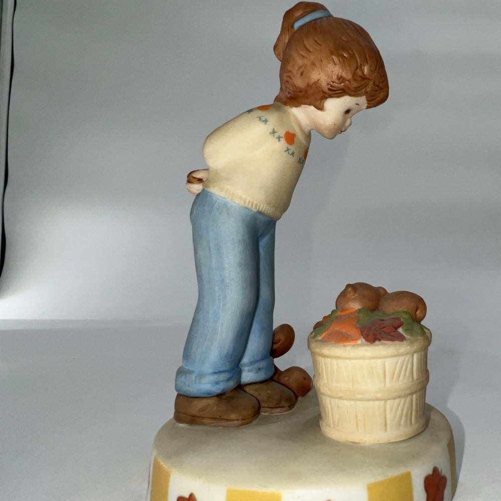 American Greetings Girl Figurine Perfect Polly Hand Painted Porcelain Multicolor